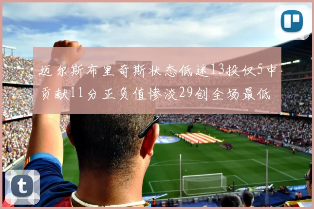 迈尔斯布里奇斯状态低迷13投仅5中贡献11分正负值惨淡29创全场最低纪录
